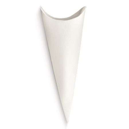 Cono in cartoncino h19cm Fibra bianca
